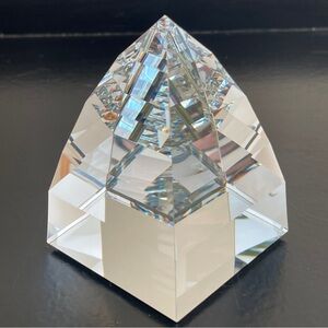 Swarovski Clear Crystal Pyramid Paperweight